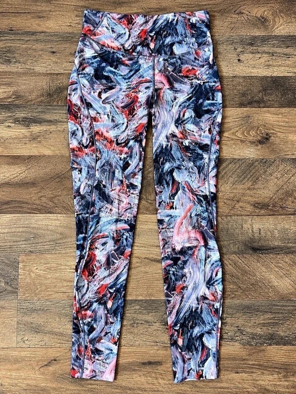 Lululemon Base Pace High-Rise Leggings Size 6 Abstract Multicolor Print